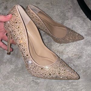 Steve Madden Sparkling Tan Heels